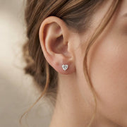 Napichovacie náušnice s laboratórnymi diamantmi 0,5 ct, biele zlato 14K 