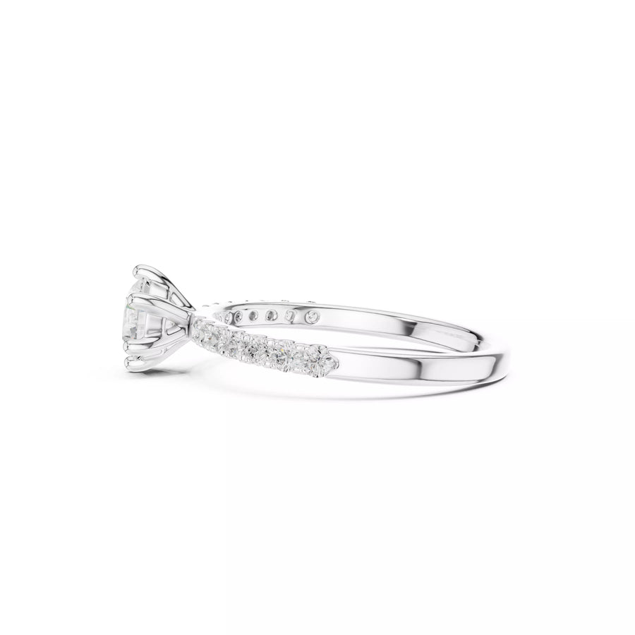Gold ring on a white background